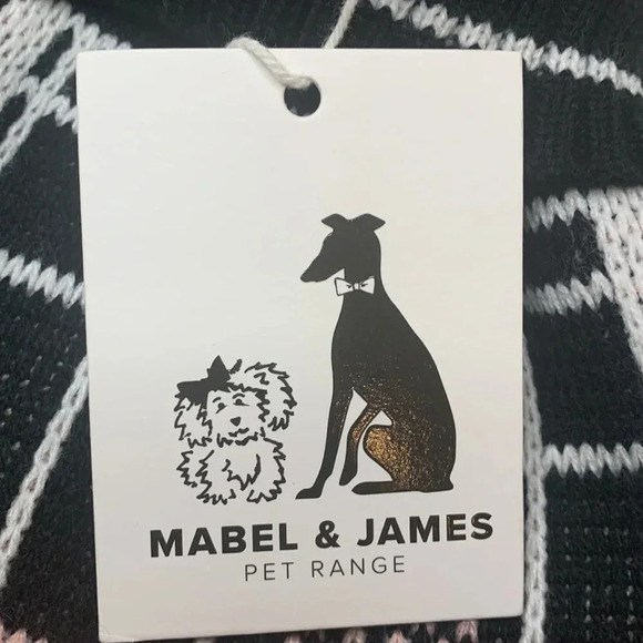 Mabel & James Plaid Dog Sweater Pink, Black Size Large - Picture 6 of 9